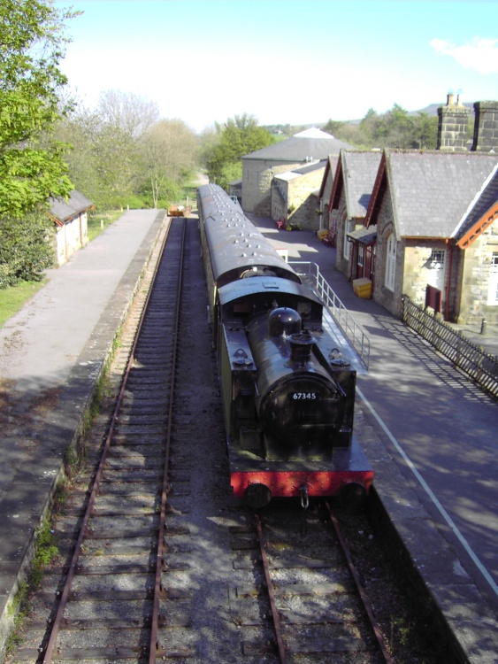Great old steam engine now a show piece at Hawes station in Wensleydale