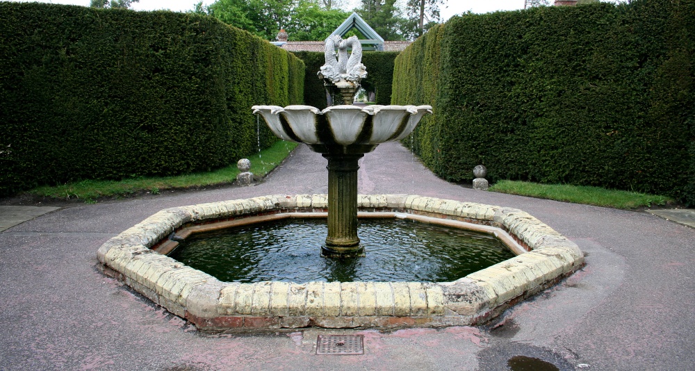 Fountain in the grounds of Beaulieu Palace House,Beaulieu,Hampshire