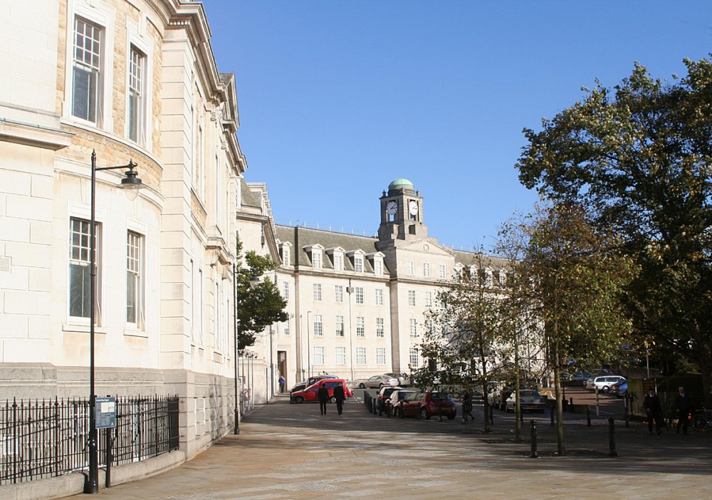 Maidstone is the county town of Kent and this is a view of the council offices (County Hall).