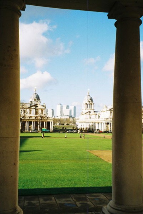 Greenwich, London. View from Greenwich Maritime Museum, looking north.
