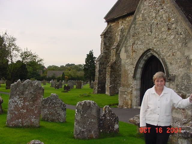 Photograph of Tombstones in Church Yard of All Saints Church, biddenden, Kent, England