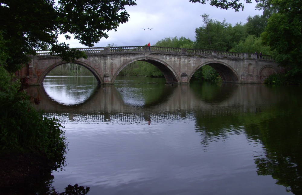 We are close to The Bridge in Clumber Park in Nottinghamshire this bridge was built in 1770
