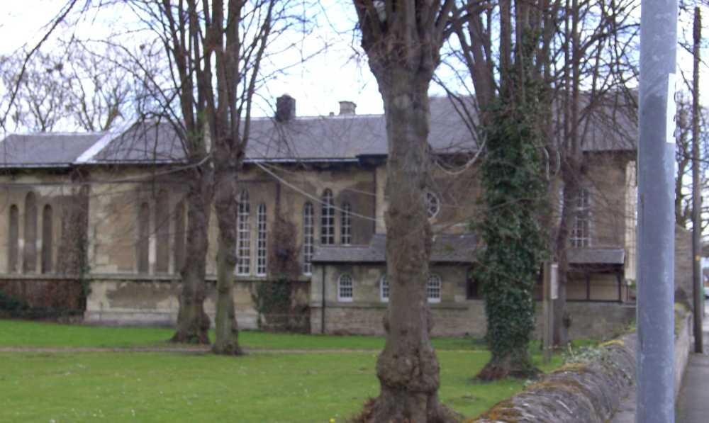 The village hall at the side of St Lukes Church in Shireoaks in Nottinghamshire