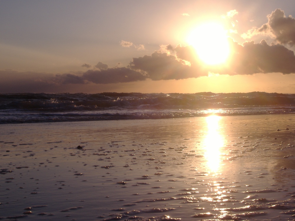 Sunset and rain clouds Walney Island, Barrow in Furness