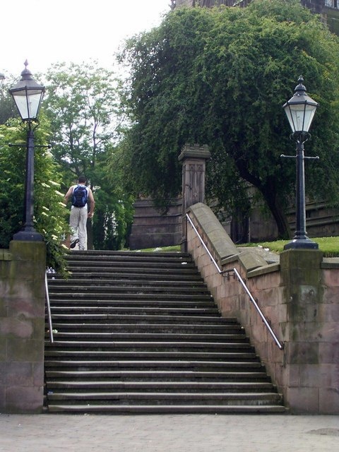 Steps leading to All Saints Church, Rotherham