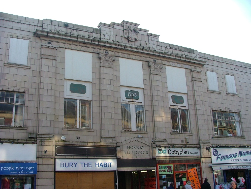1930's shop buildings in Bury