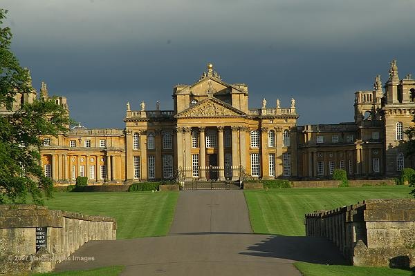 Blenheim Palace North Facade from the site of Woodstock Manor (Midsummer 2007)