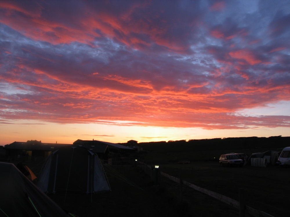 Photograph of Sunset over East Fleet Touring Park, Dorset