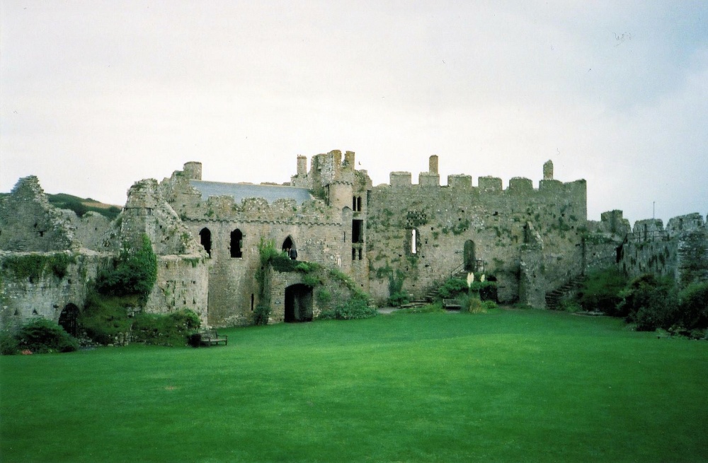 Image of the inner ward at  Manorbier Castle, Wales photo by Trevor Summerson