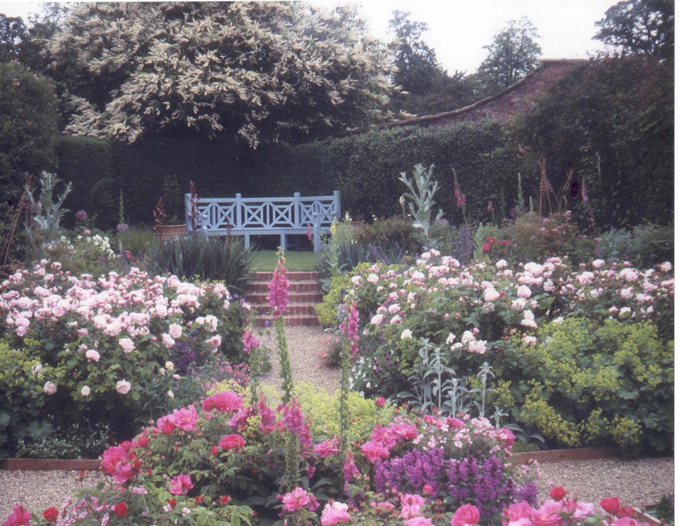 Fan Rose Garden at Kelmarsh Hall & Gardens