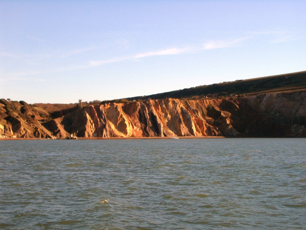 The multi coloured sands of Alum Bay, IOW photo by Ken Loy