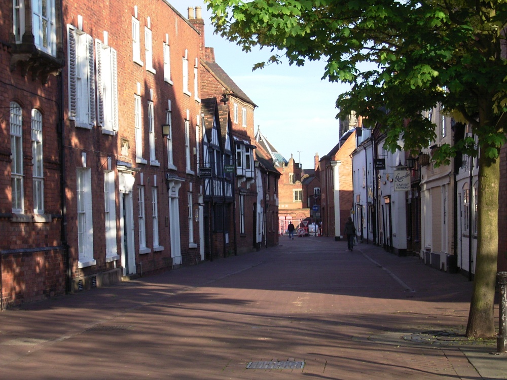 Dam Street in the heart of Lichfield, Staffordshire