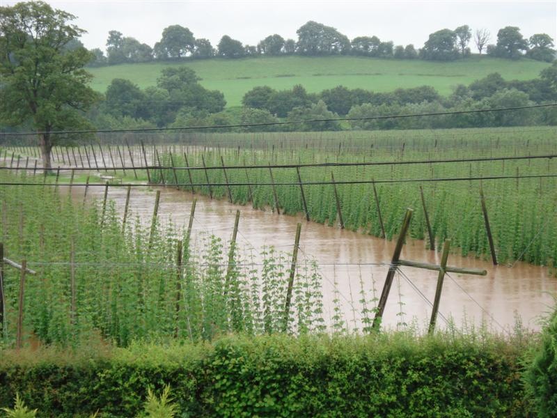 Floods at Newnham Bridge, Worcestershire