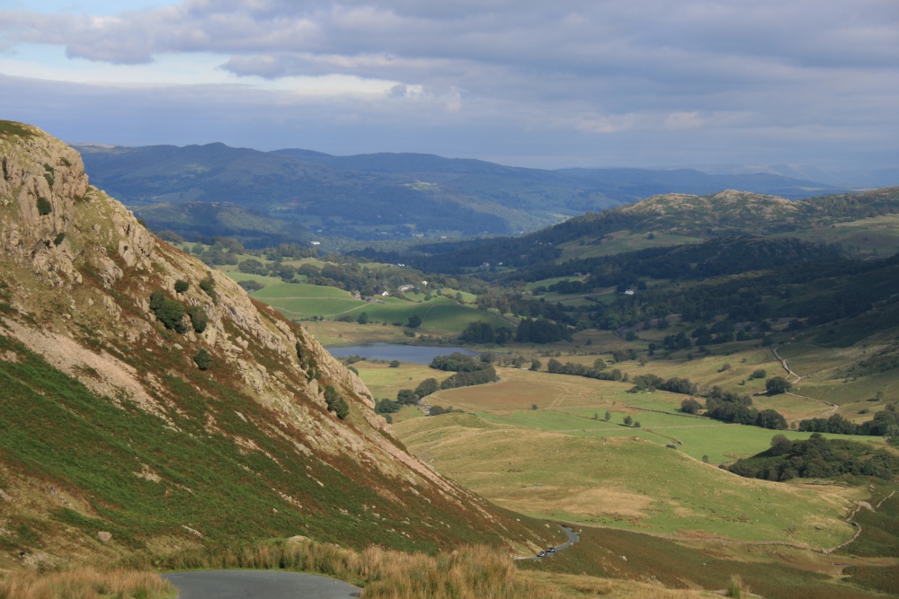 View from Hardknott pass, Eskdale, Cumbria photo by Brian Arlow