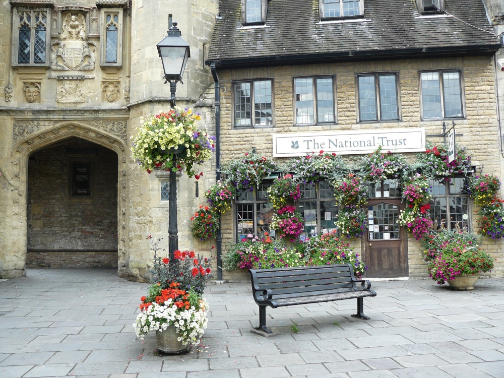 The National Trust in the Market Place, Wells, Somerset