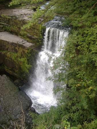 Sgwd yr eira waterfall near Ystradfellte, Powys