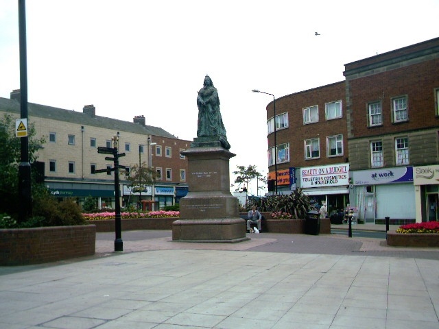 Queen Victoria Statue in the Bull Ring Wakefield Town Centre, West Yorkshire