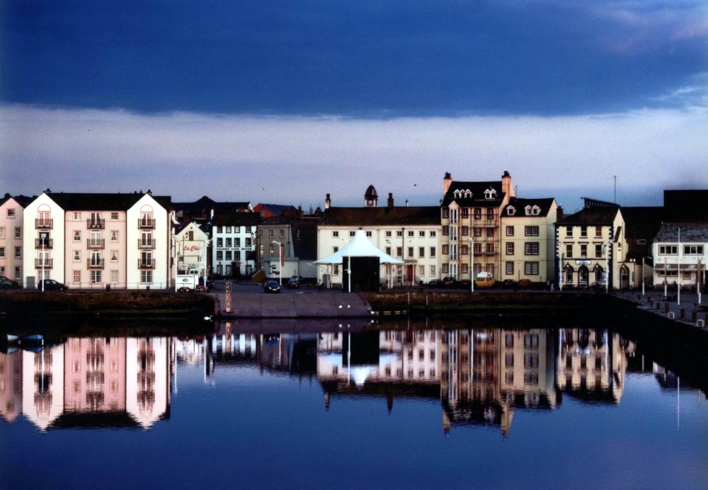 Photograph of Whitehaven harbour reflection