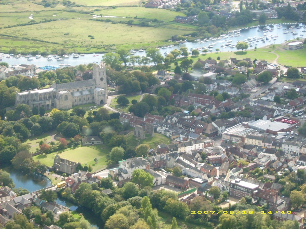 Christchurch Priory from the air