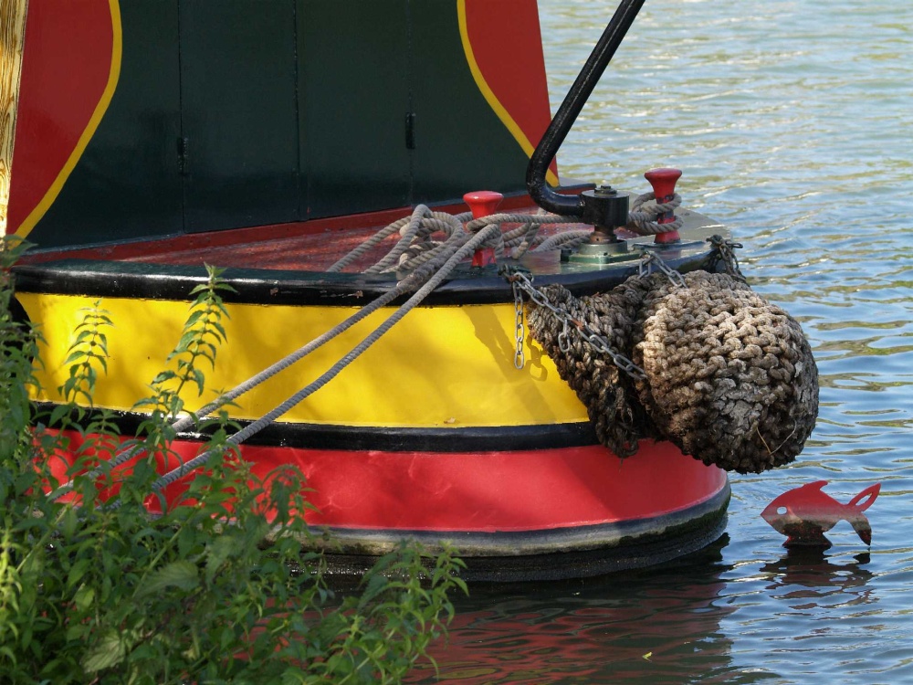 Narrowboat on the Thames, Wolvercote, Oxfordshire