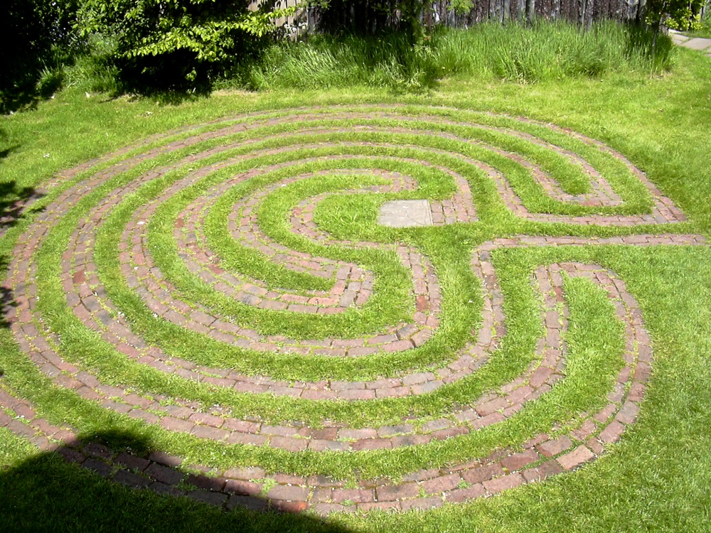 Ground maze at Ryedale Folk Museum, Hutton-le-Hole, North Yorkshire