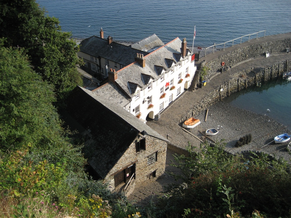 Hotel in the harbour at Clovelly in Devon