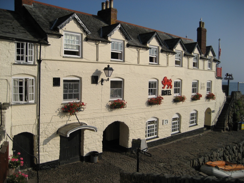 Hotel in the harbour at Clovelly, Devon