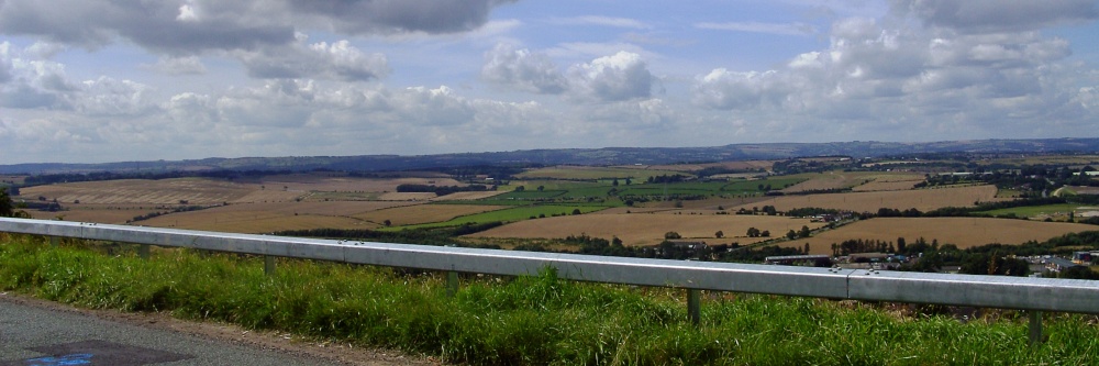 The view from the top of Bolsover looking across Derbyshire