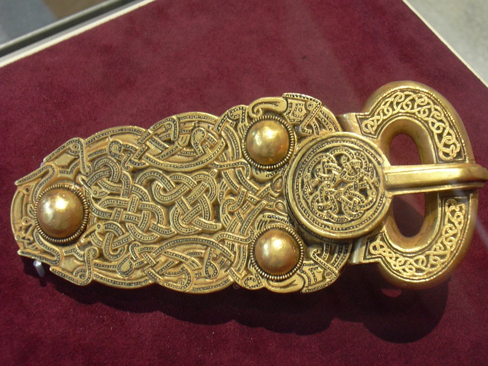 Buckle from burial, Sutton Hoo, Woodbridge, Suffolk photo by Steve Willimott