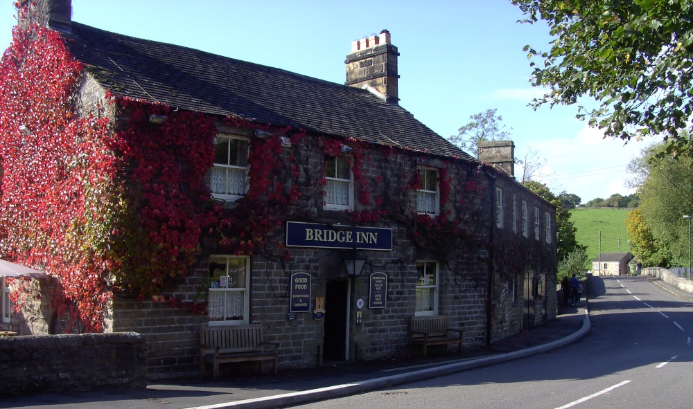 The Bridge Inn Public House at Curbar, Derbyshire