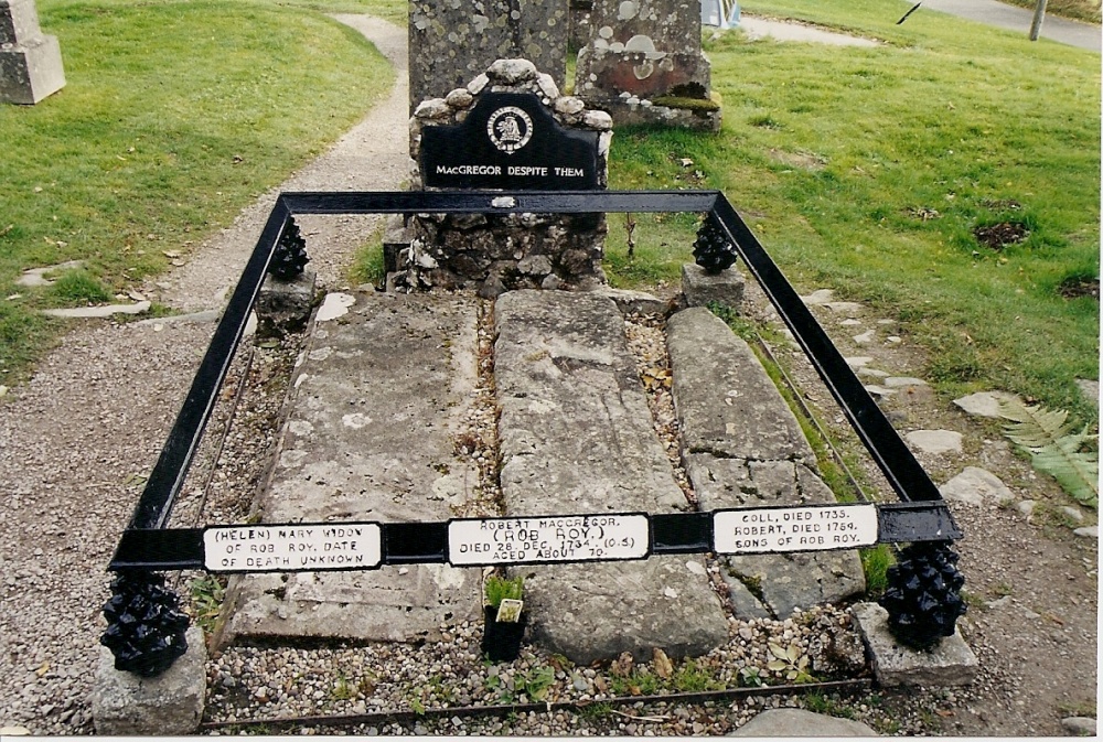 Photograph of Rob Roy`s Grave, Callander, Scotland