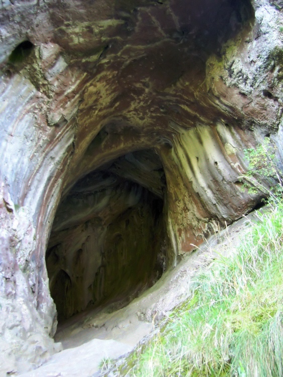 Looking into Thors Cave near Wetton Mill