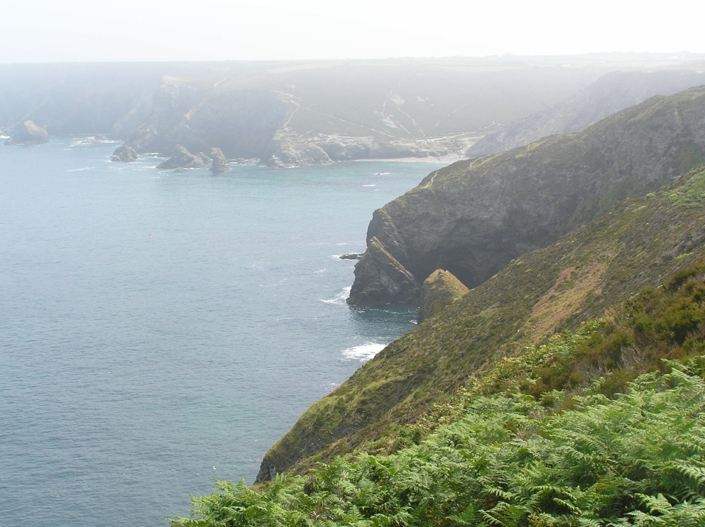 Sea mist on a hot day near St Agnes, Cornwall