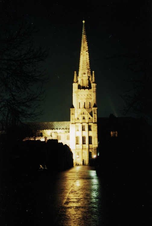Norwich Cathederal at night, Norfolk