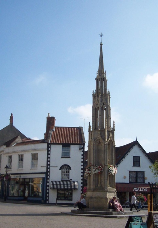 The central square in Glastonbury, Somerset