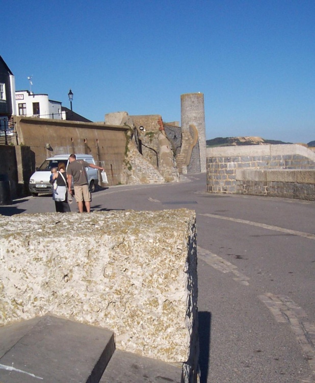 The seafront at Lyme Regis, with the new coastal protection scheme