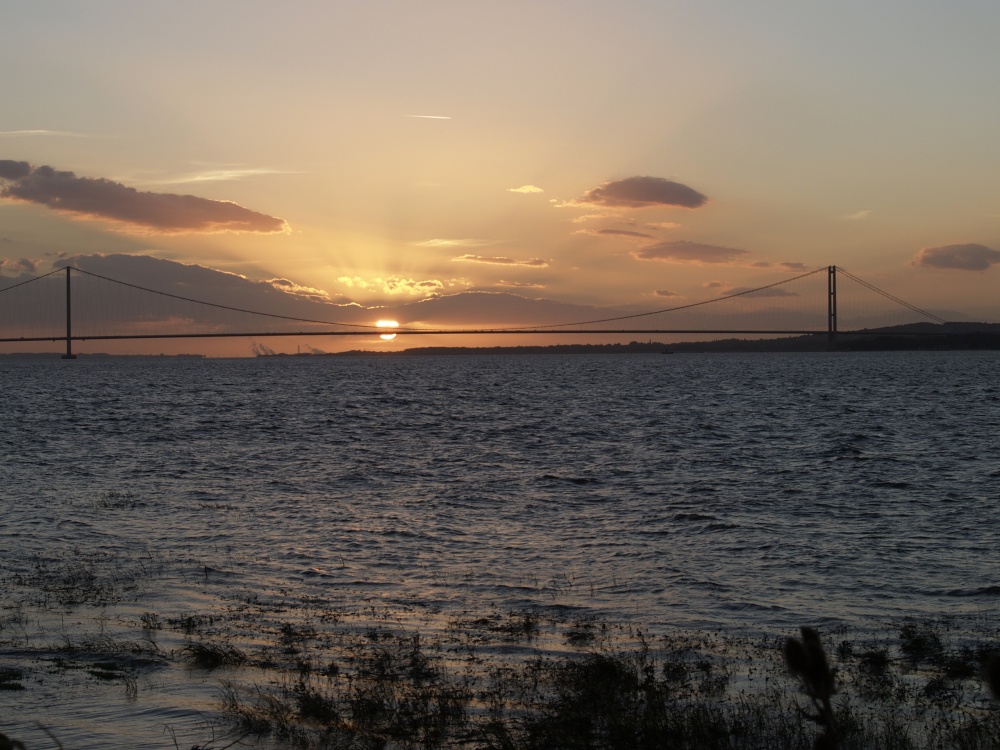 Sunset over the Humber Bridge, Lincolnshire