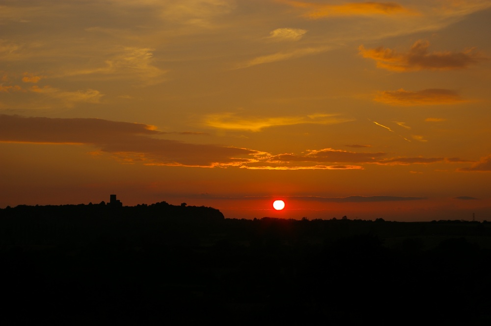 Sunset over Breedon Church, Breedon on the Hill, Leicestershire