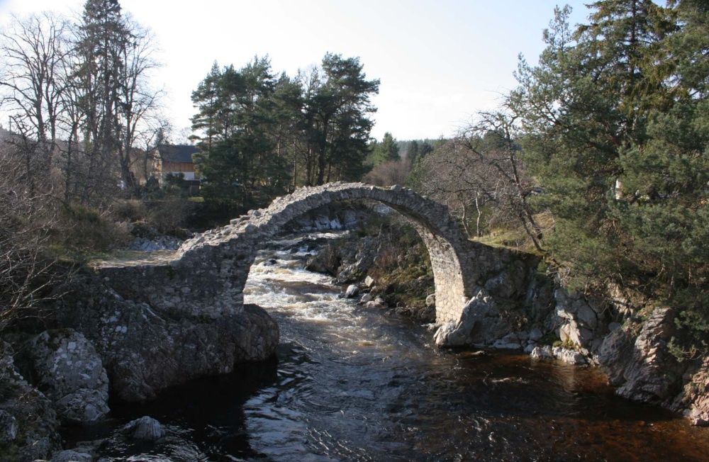 Photograph of The Old Bridge at Carrbridge, Highland, Scotland