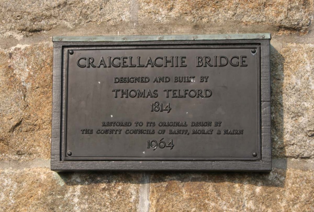 Photograph of Plaque on Craigellachie Bridge