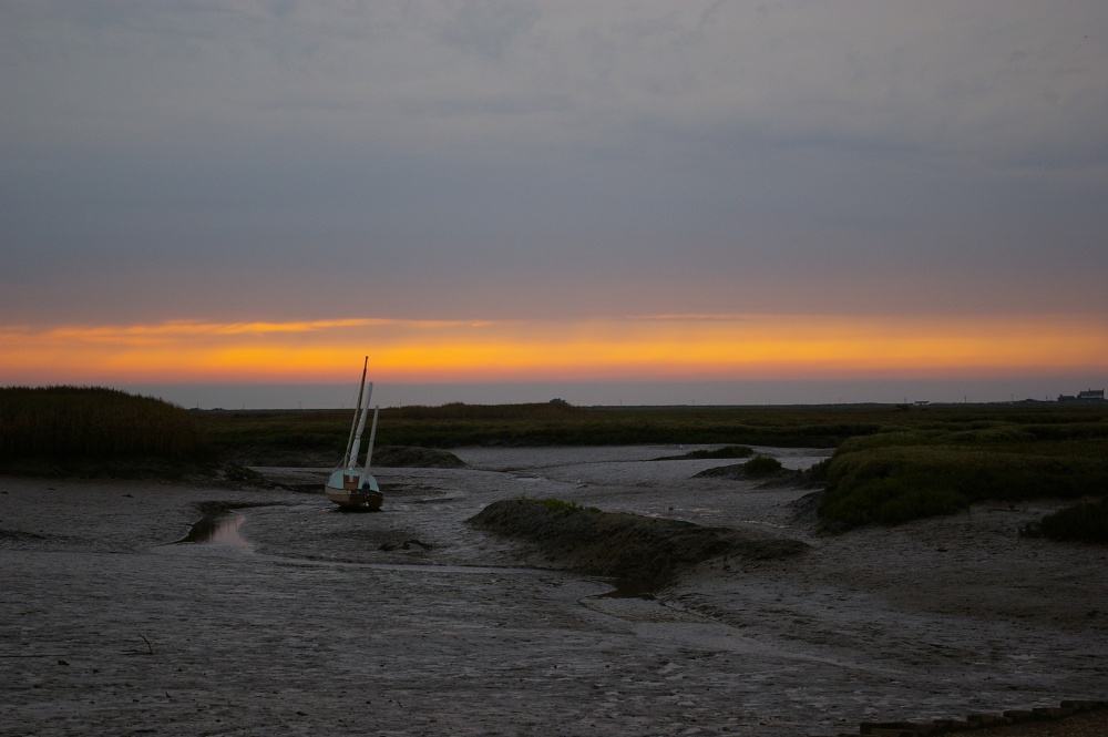 Low tide at sunset, Brancaster Staithe, Norfolk