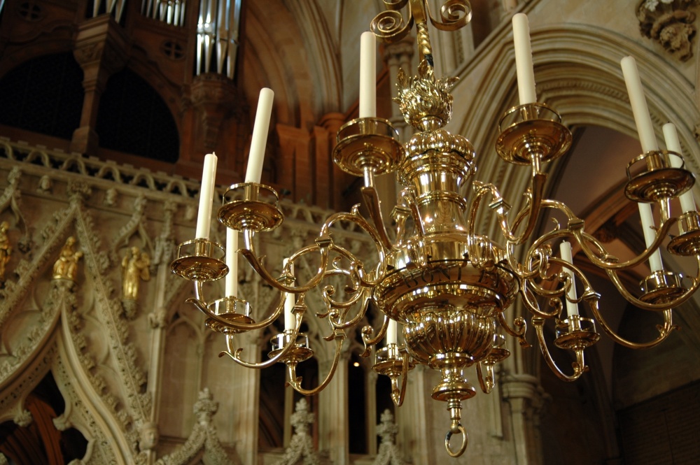 Chandelier in Southwell Minster photo by Russell Blythe