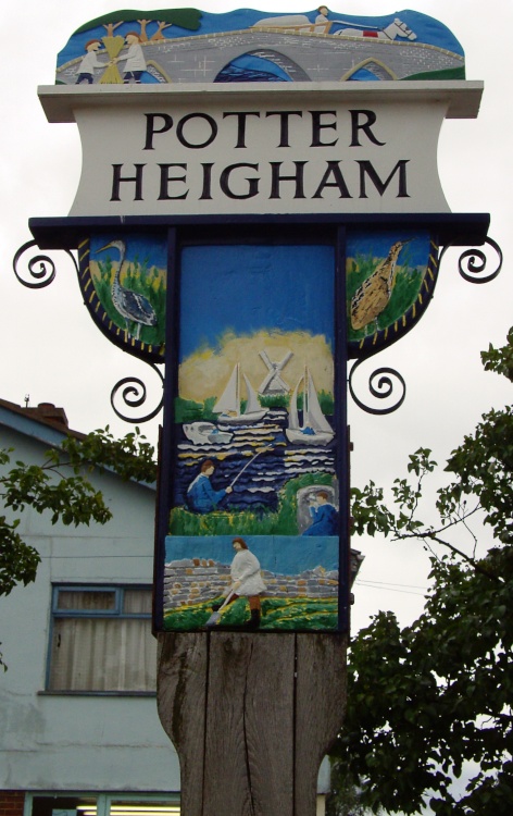 Village sign at Potter Heigham, Norfolk