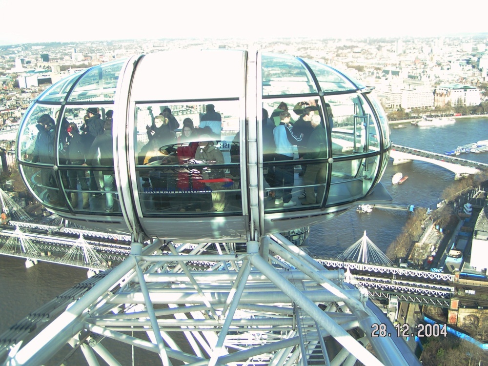 River Thames via London Eye pod