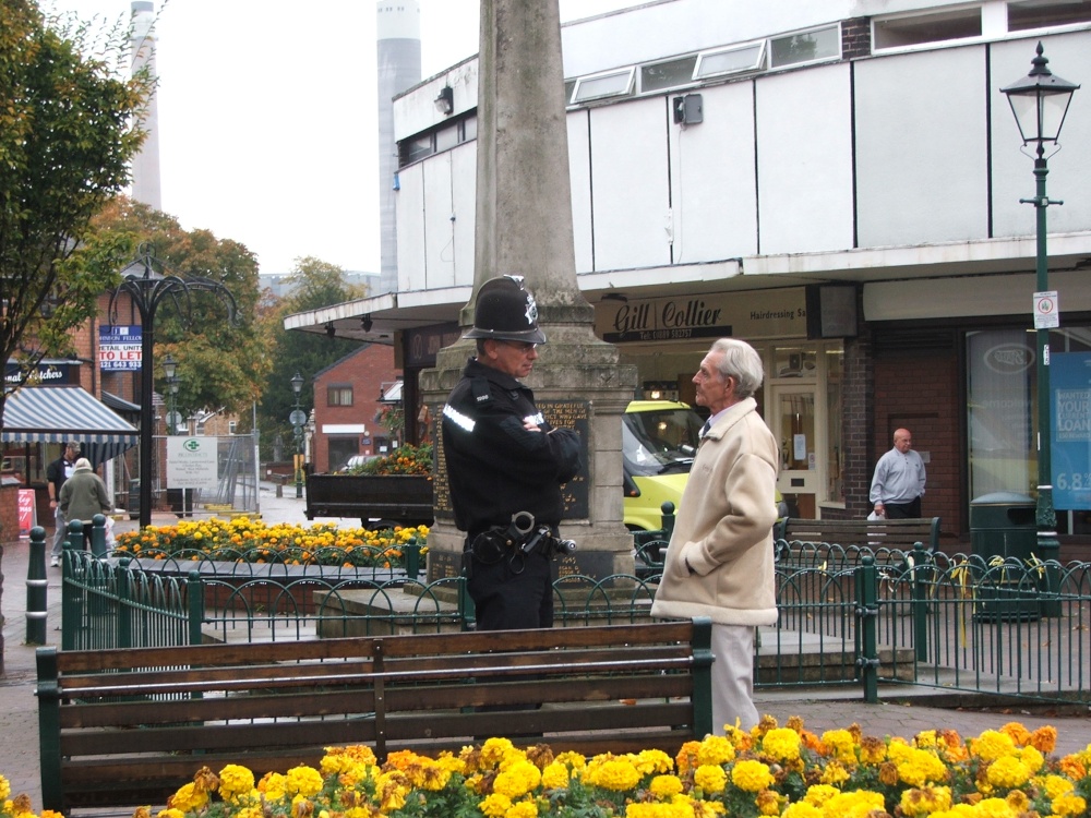 Rugeley, Staffordshire - Police Officer on the square