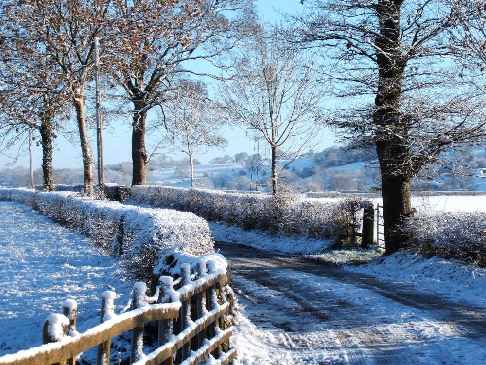 Photograph of Winter scene of Ribchester in Lancashire