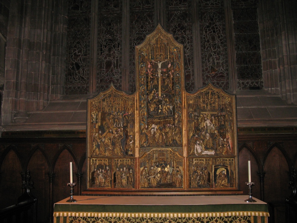 The high altar in the dark