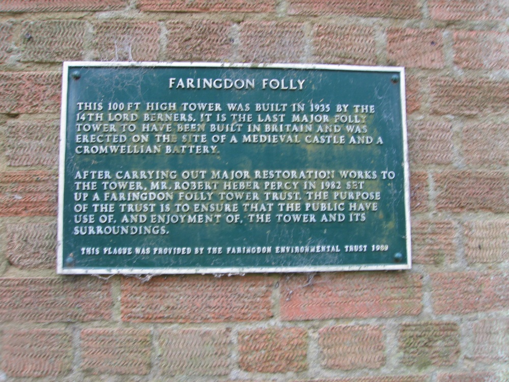 Information sign on Faringdon Folly