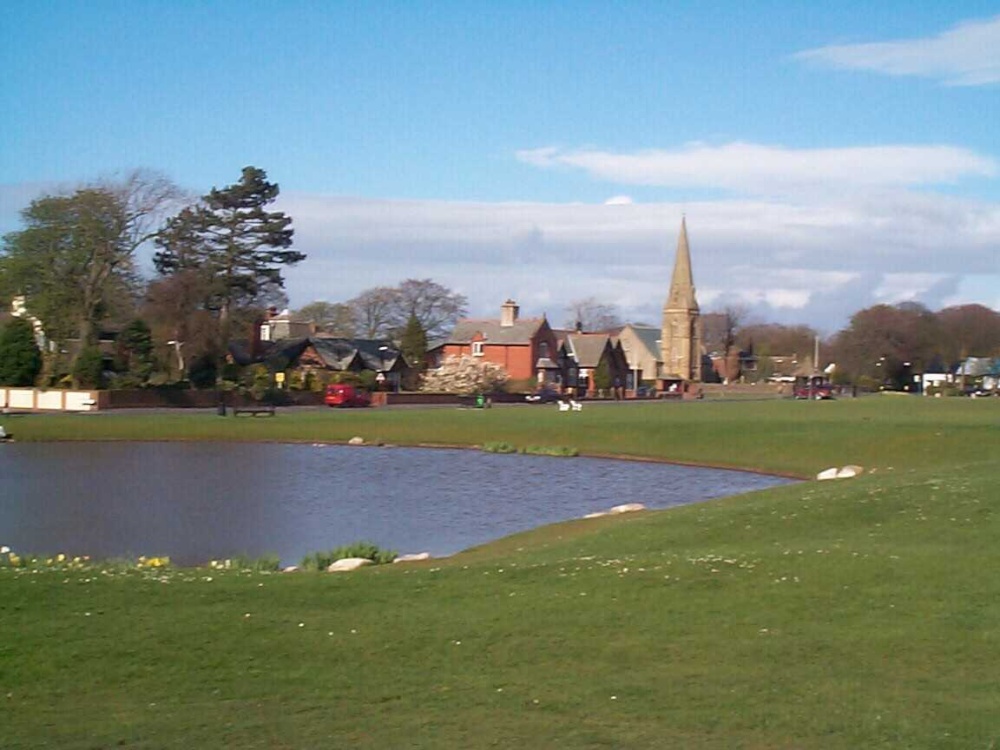 Wrea Green - Green, Pond, Church and Pub.