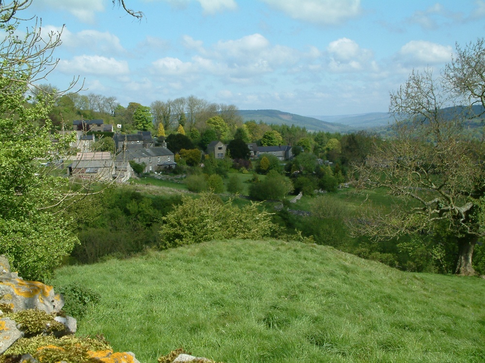 Wensley, looking up the valley towards Chatsworth